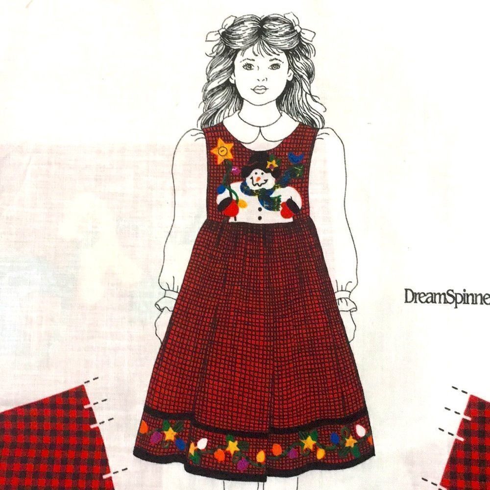 Sewing Panel Kids Snowman Jumper XS to XL